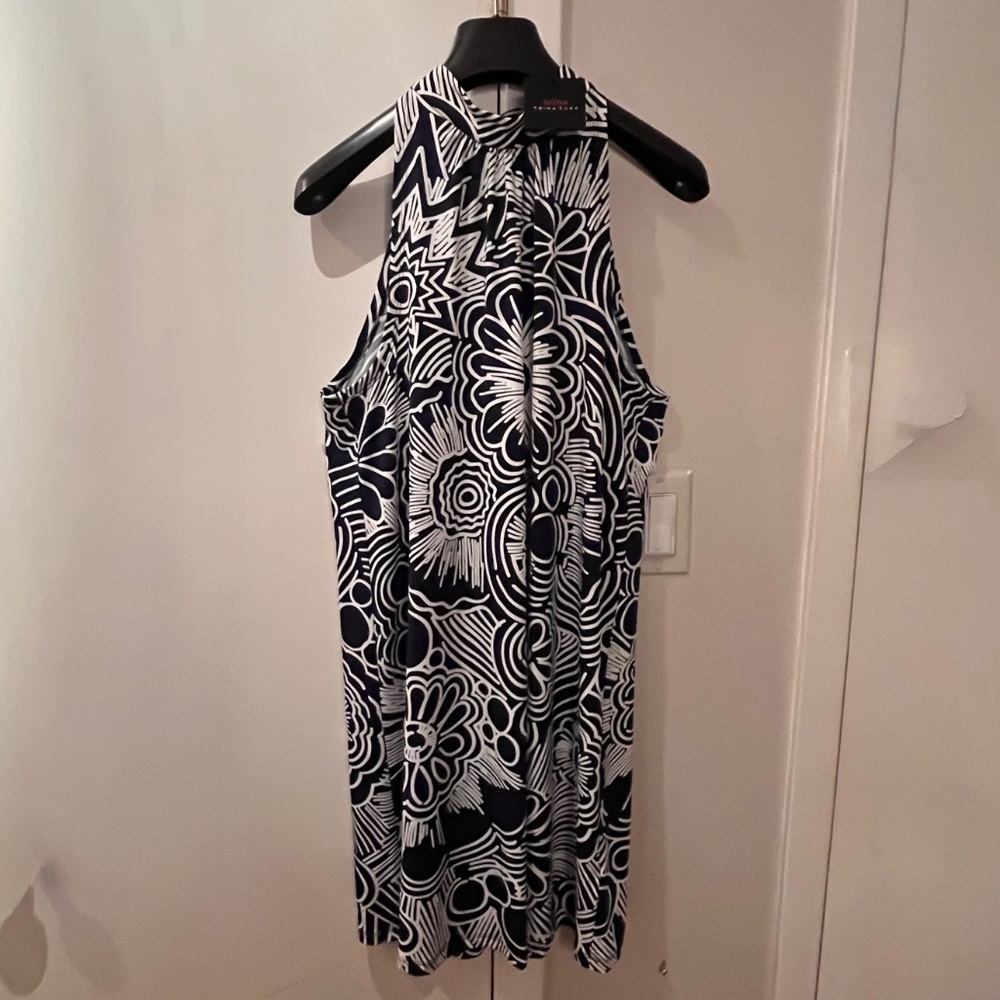 Trina Turk Floral Comfortable and Fun Jersey Halter Dress - Size M